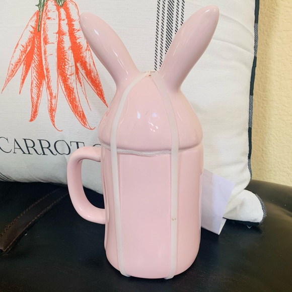 RAE DUNN HUNNY BUNNY EASTER MUG LID CANISTER PINK - Picture 5 of 13